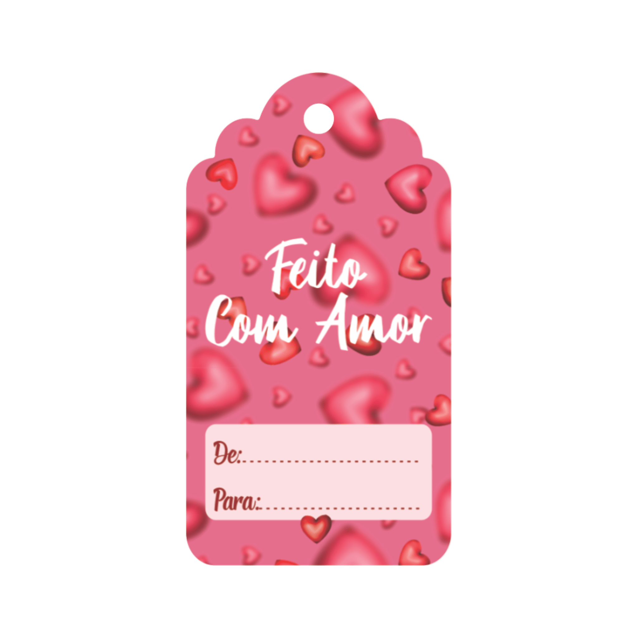 Comemoratio Tag Corações Feito com Amor