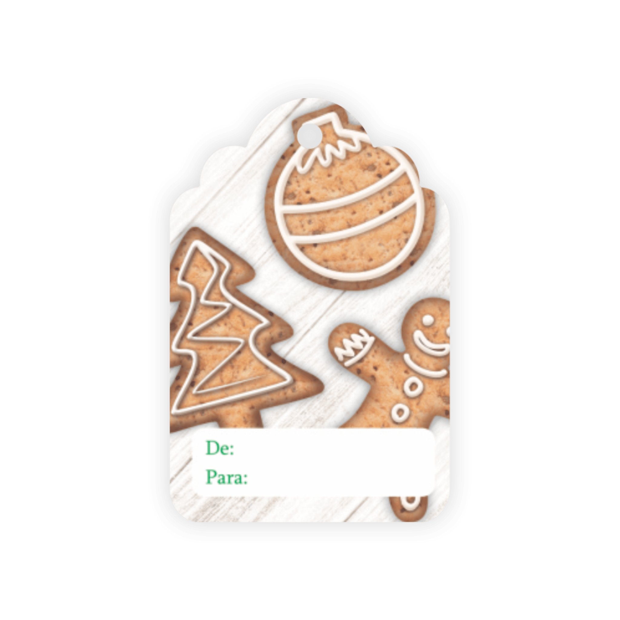 Comemoratio Tag Natal Biscoitos