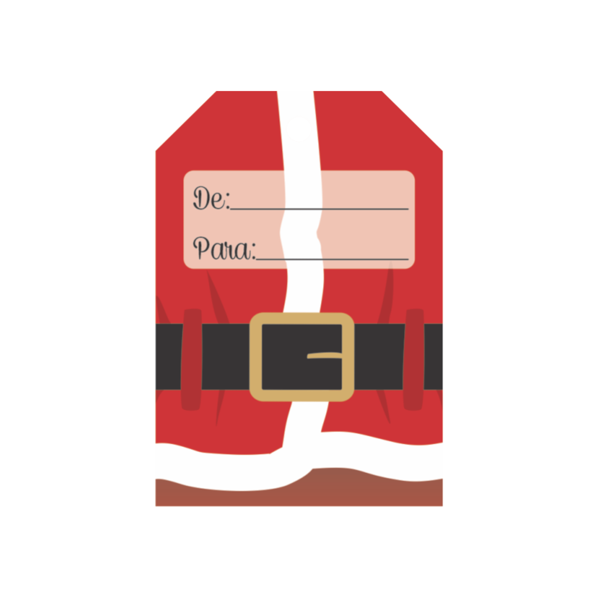 Comemoratio Tag Natal Cinto do Papai Noel