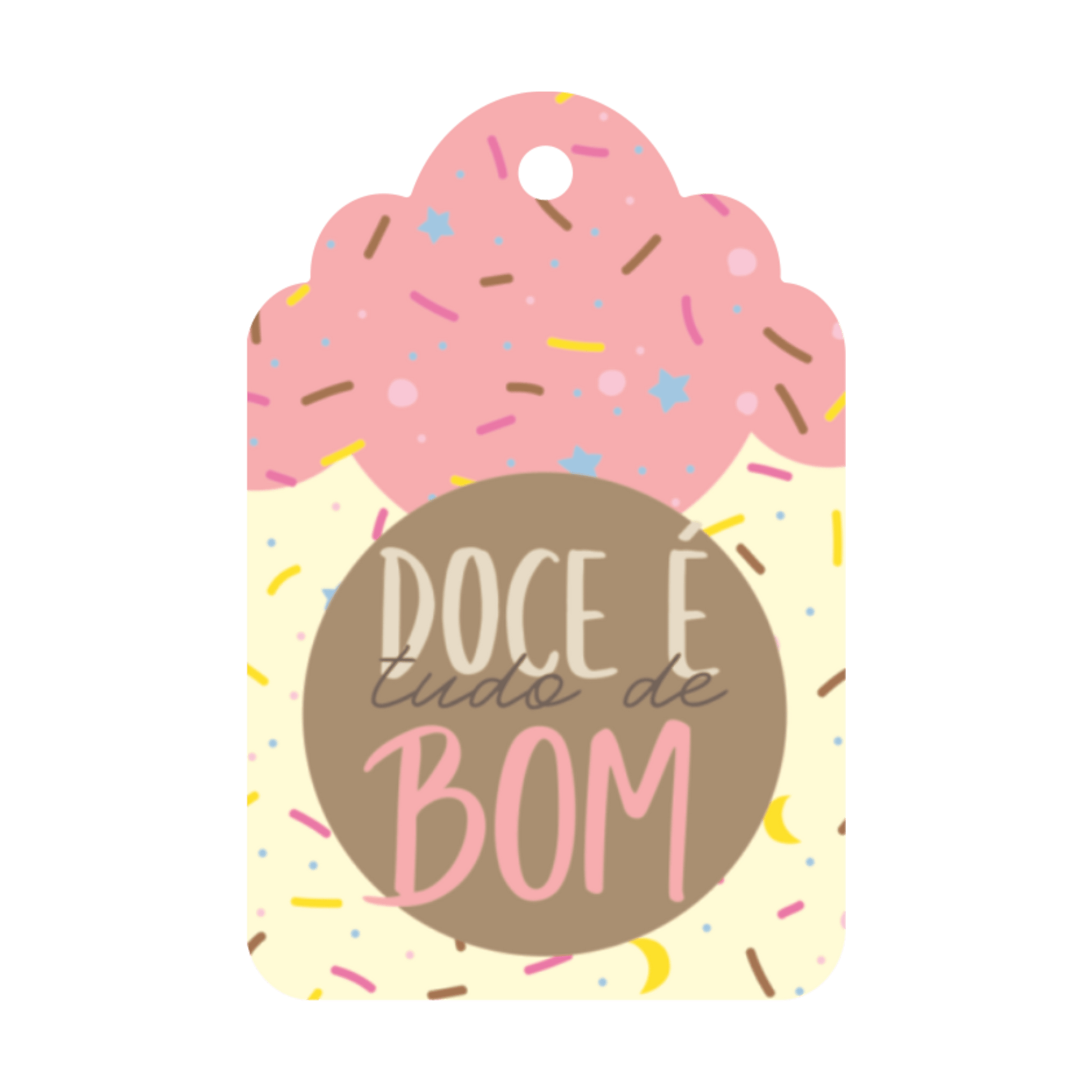 Comemoratio Tag Neutro Doce e Tudo de Bom