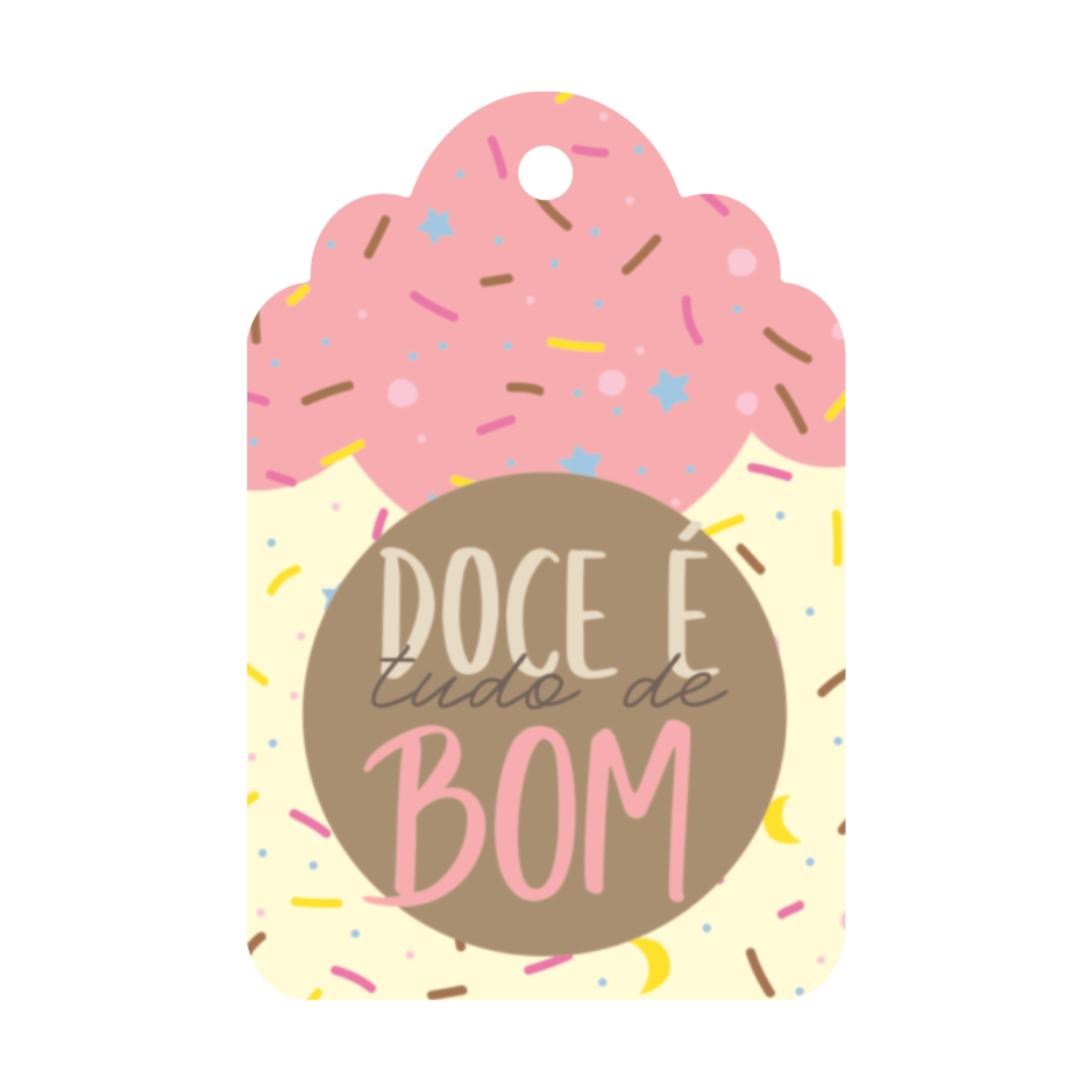 Comemoratio Tag Neutro Doce e Tudo de Bom