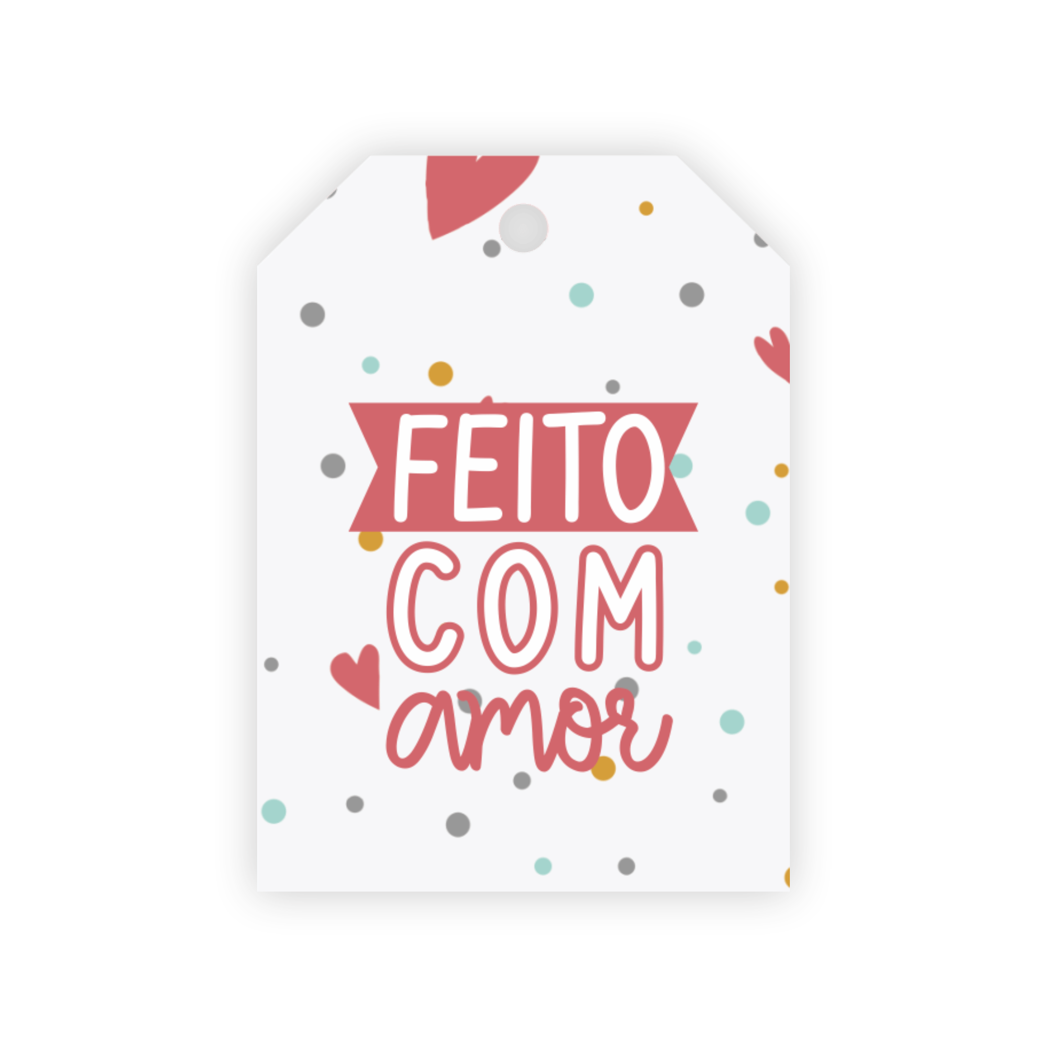 Comemoratio Tag Neutro Feito com Multicores
