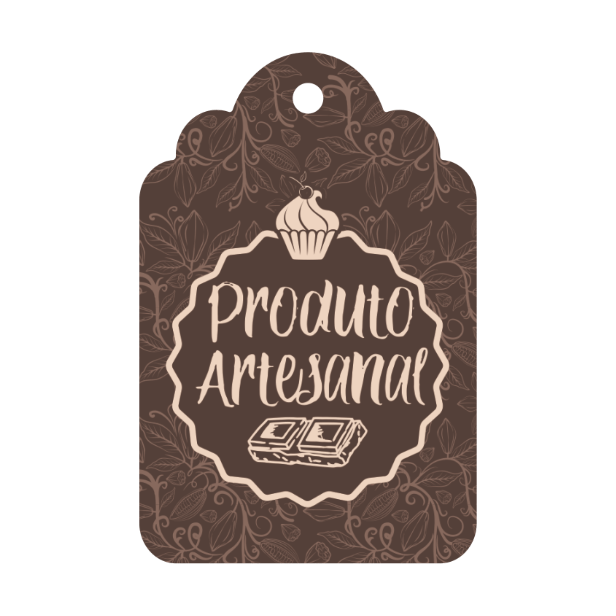 Comemoratio Tag Neutro Produto Artesanal Marrom