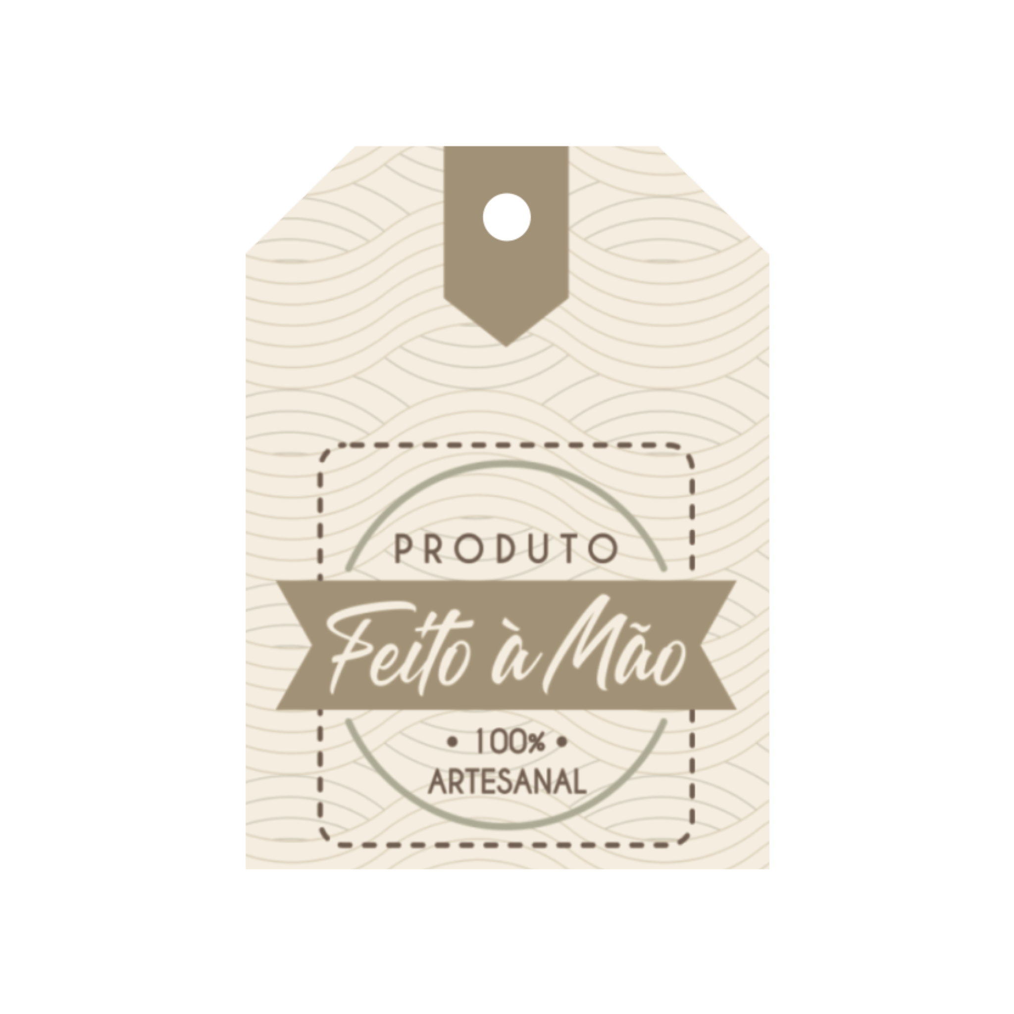 Comemoratio Tag Produto Feito A Mão 100% Artesanal Branco