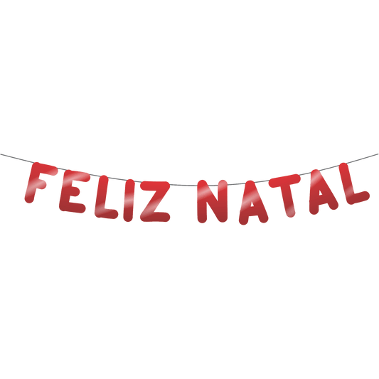 Comemoratio Varalzinho Feliz Natal Vermelho Fosco