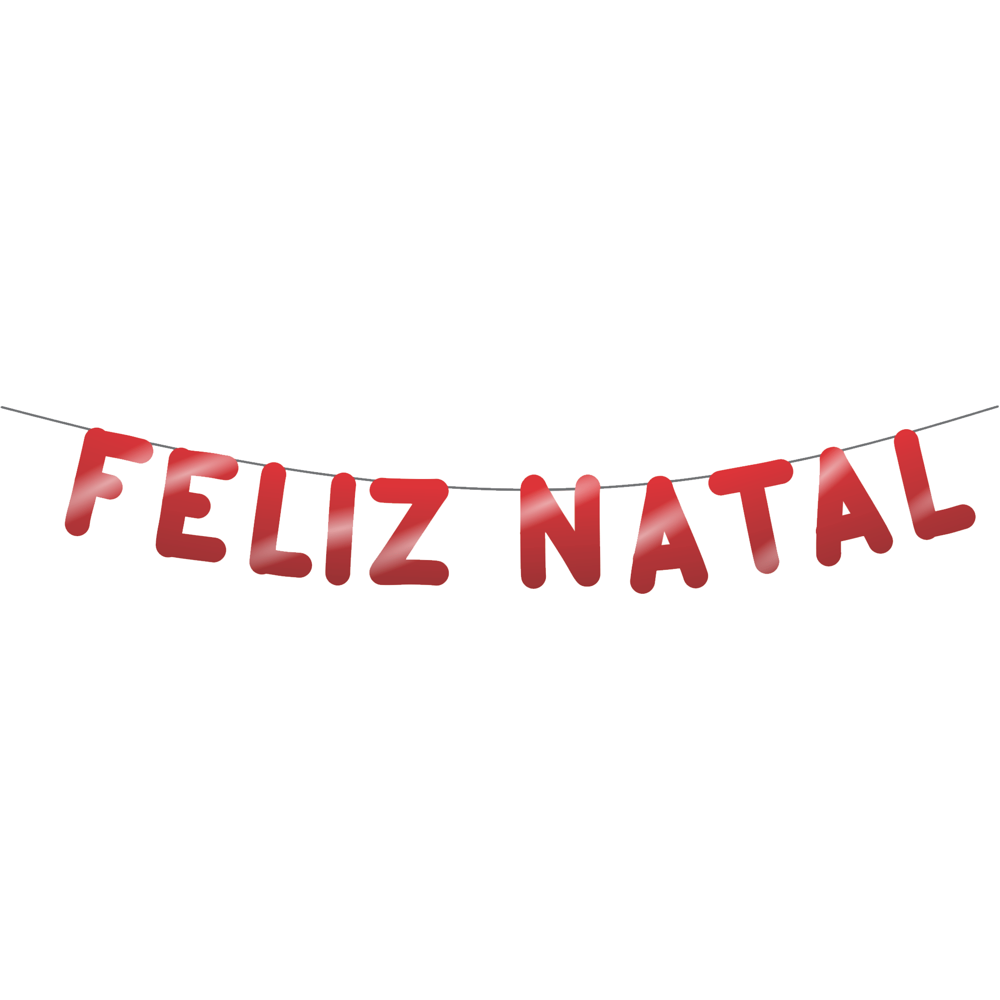 Comemoratio Varalzinho Feliz Natal Vermelho Fosco