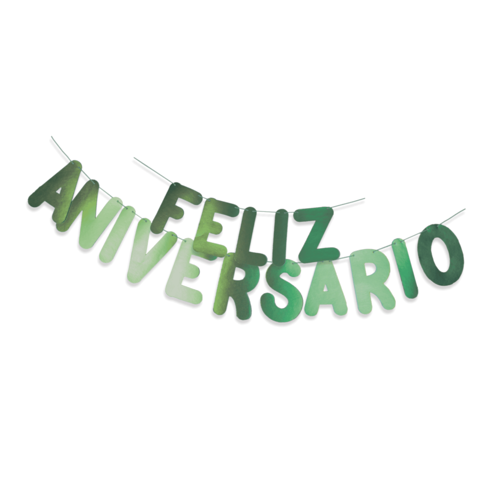 Comemoratio Varalzinho Metalizado Feliz Aniversário Verde