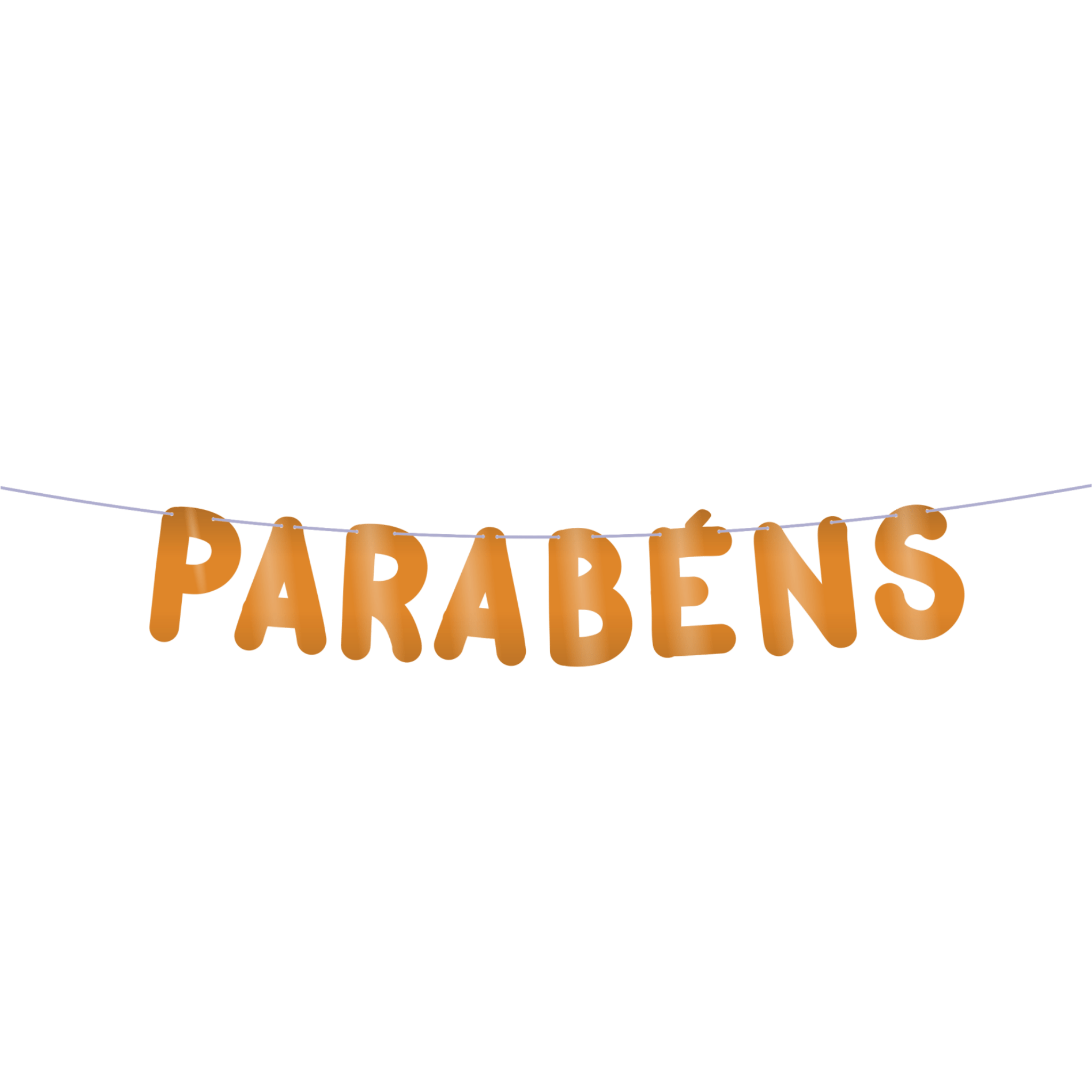Comemoratio Varalzinho Neon Laranja Parabéns
