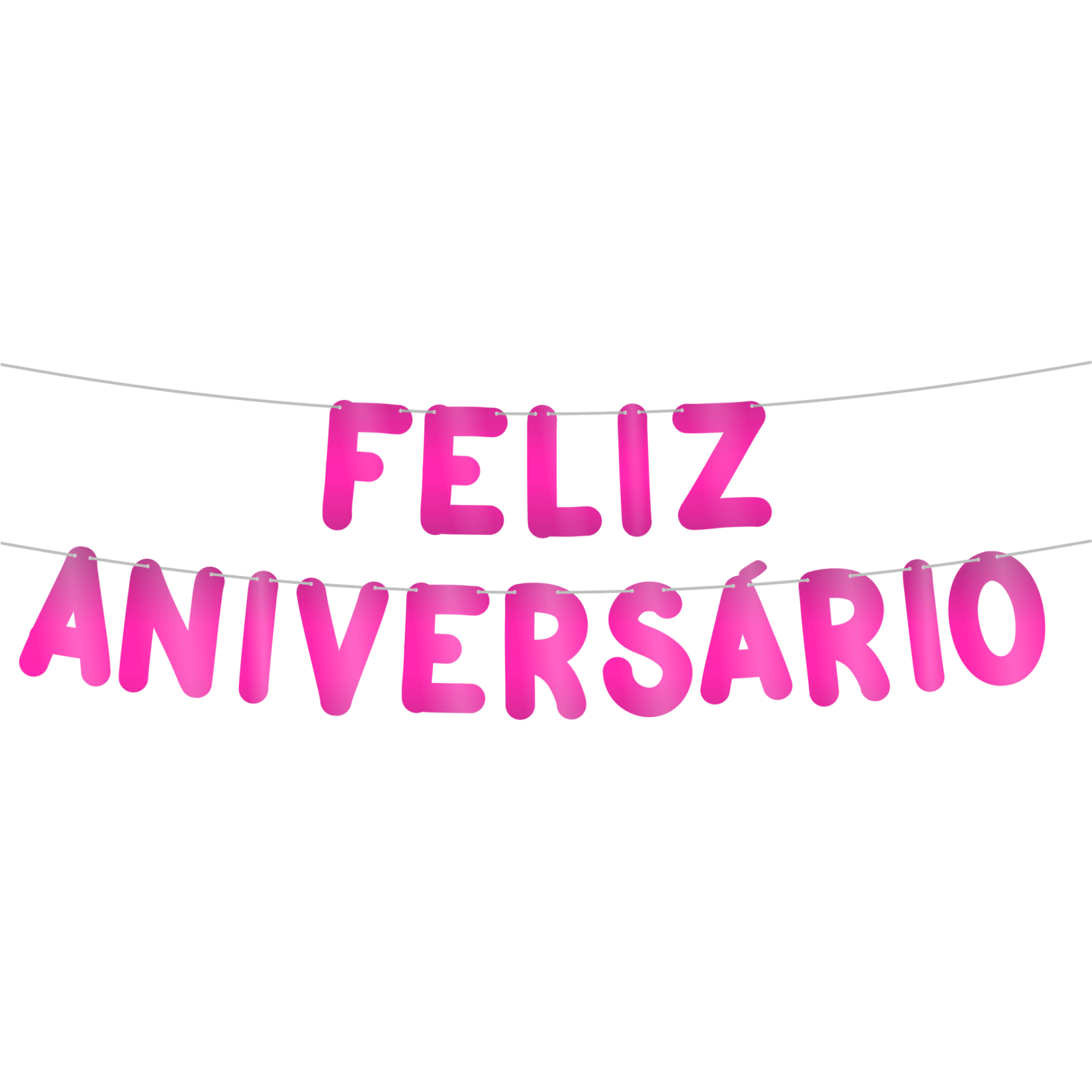 Comemoratio Varalzinho Neon Pink Feliz Aniversário