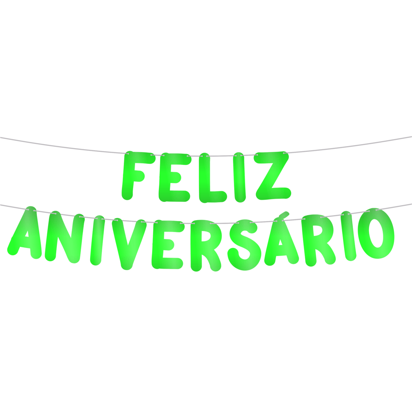 Comemoratio Varalzinho Neon Verde Feliz Aniversário