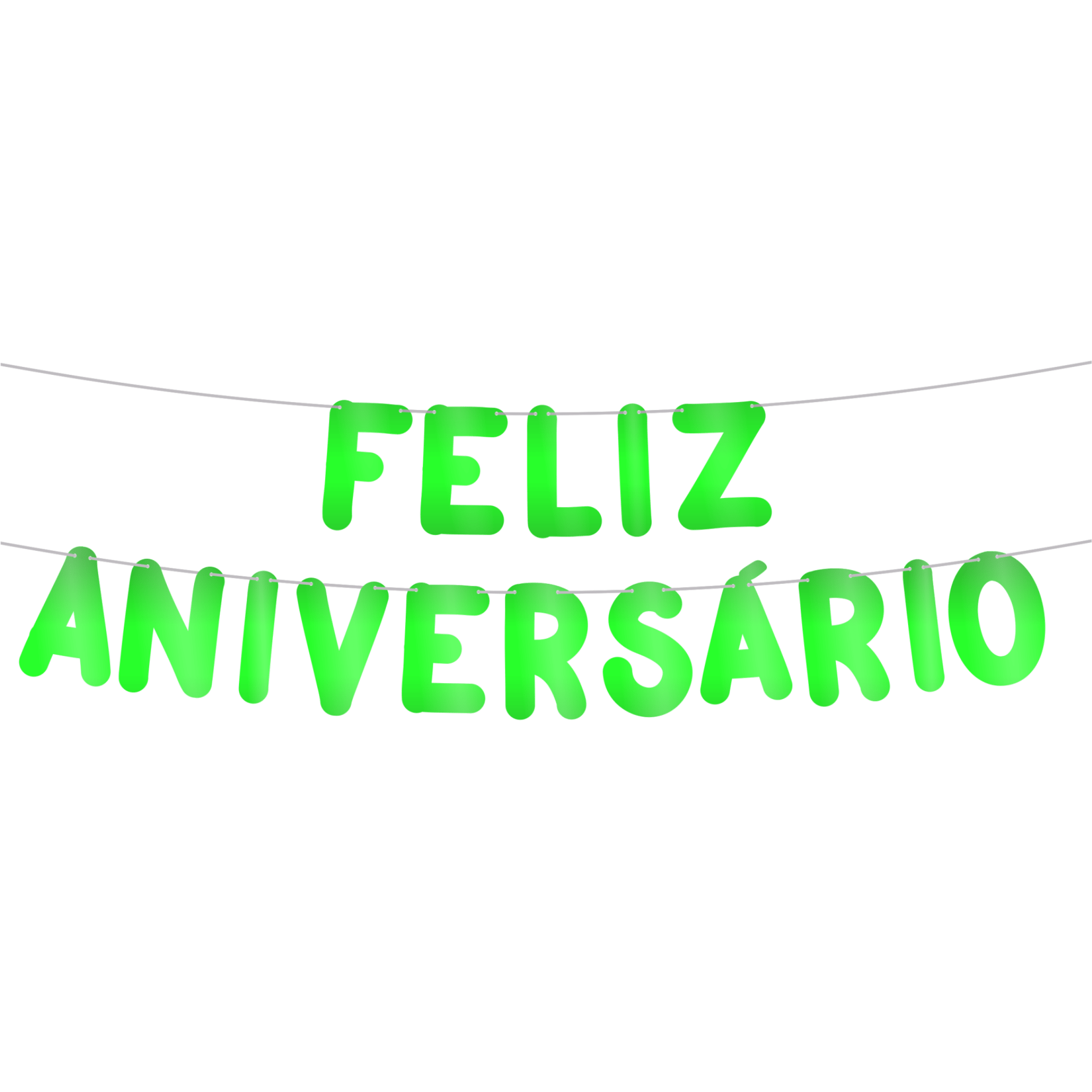 Comemoratio Varalzinho Neon Verde Feliz Aniversário