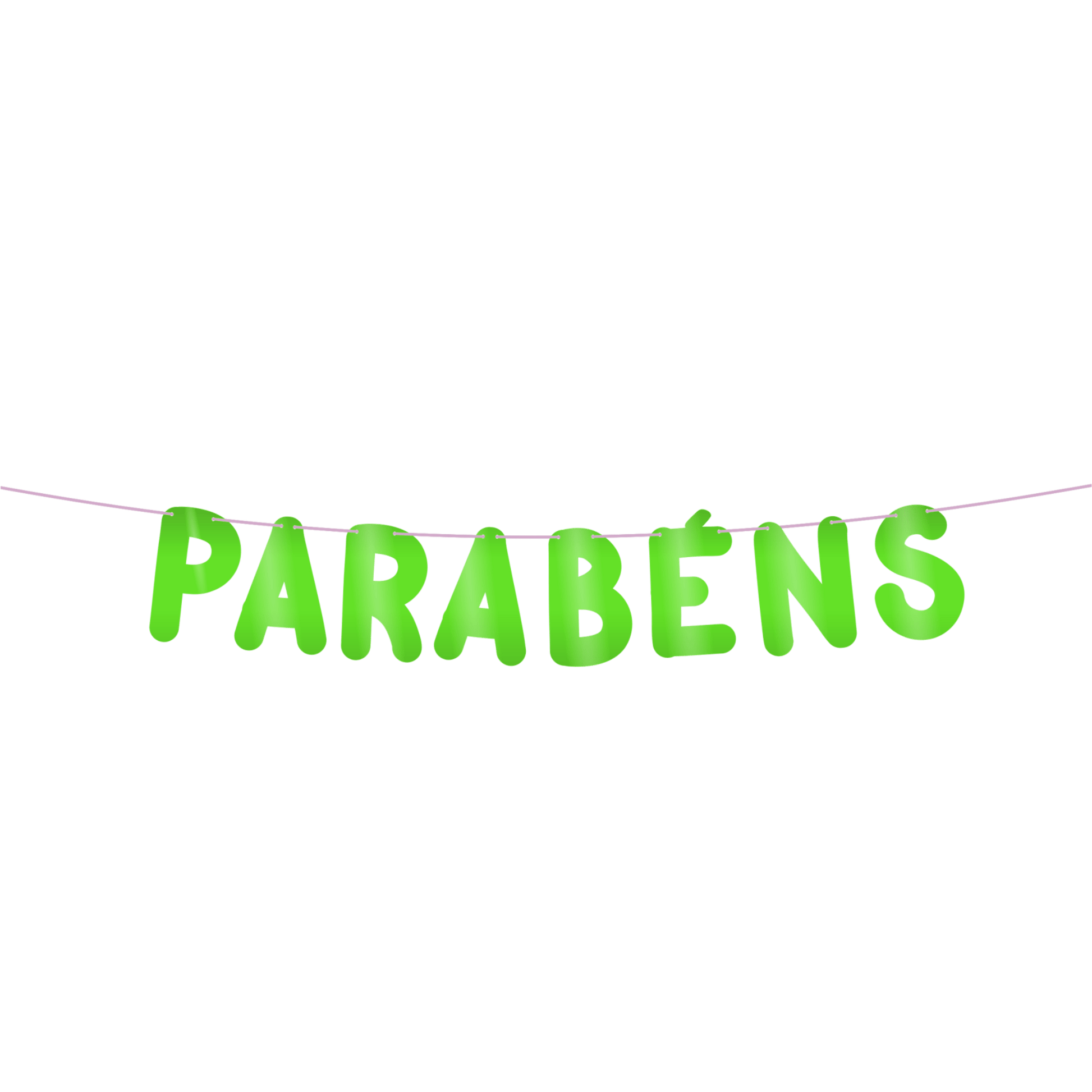 Comemoratio Varalzinho Neon Verde Parabéns