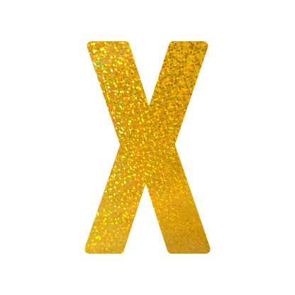 Comemoratio X Letra de Papel Metalizada 15,3 cm Dourada - 01 un.