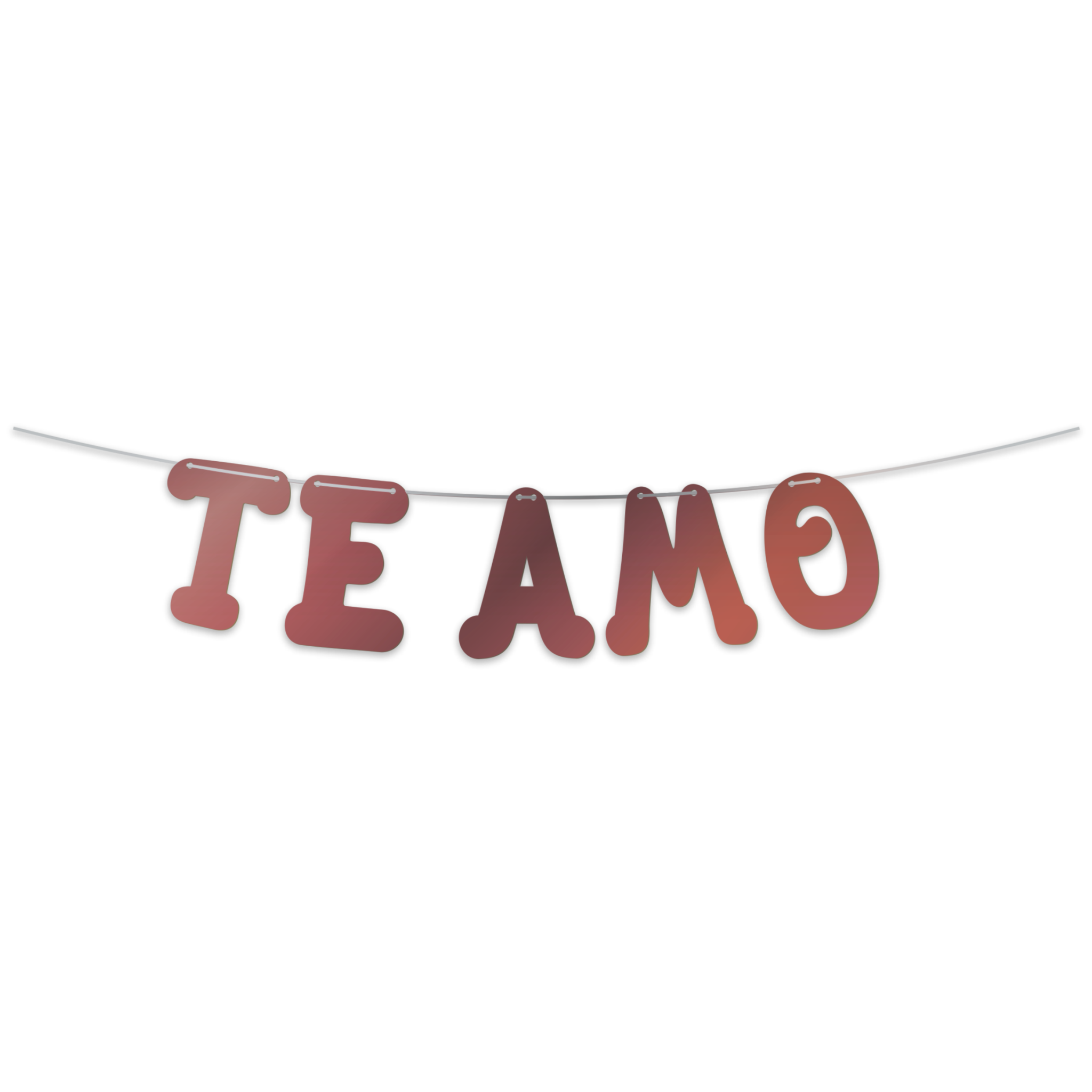 Varalzinho Metalizado Vermelho Fosco Te Amo