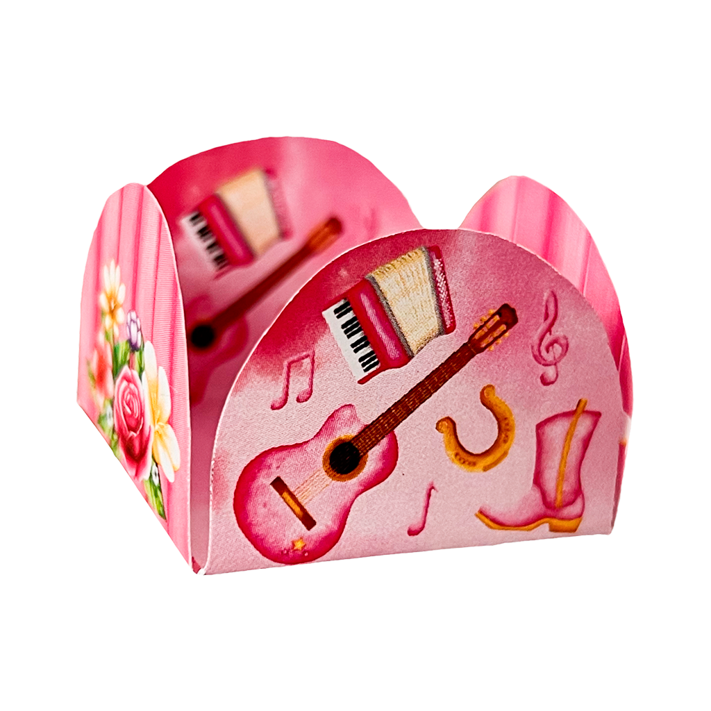 Forminha 4 Pétalas Premium - 50 un. - Violão e Sanfona Rosa