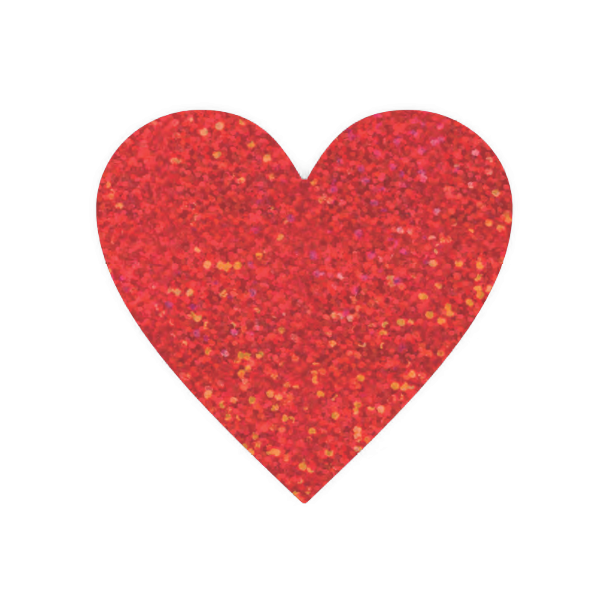 Decoração de Parede Metalizada Coração Vermelho Glitter