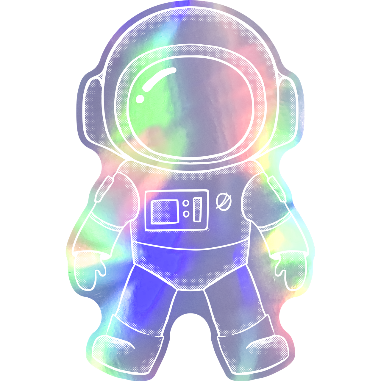 Decoração de Parede Metalizada Holográfico Astronauta