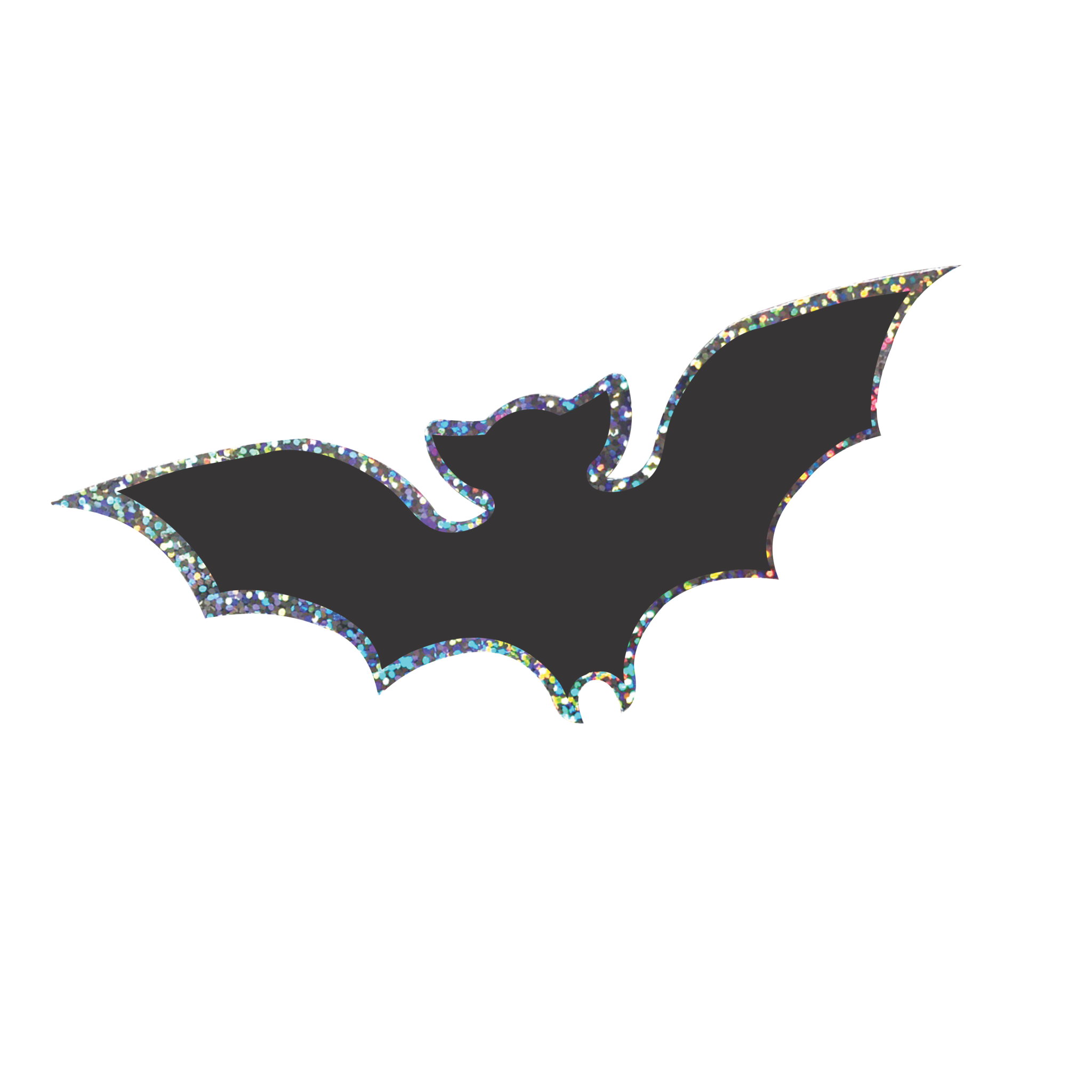 Decoração de Parede Metalizada Halloween Morcego Preto