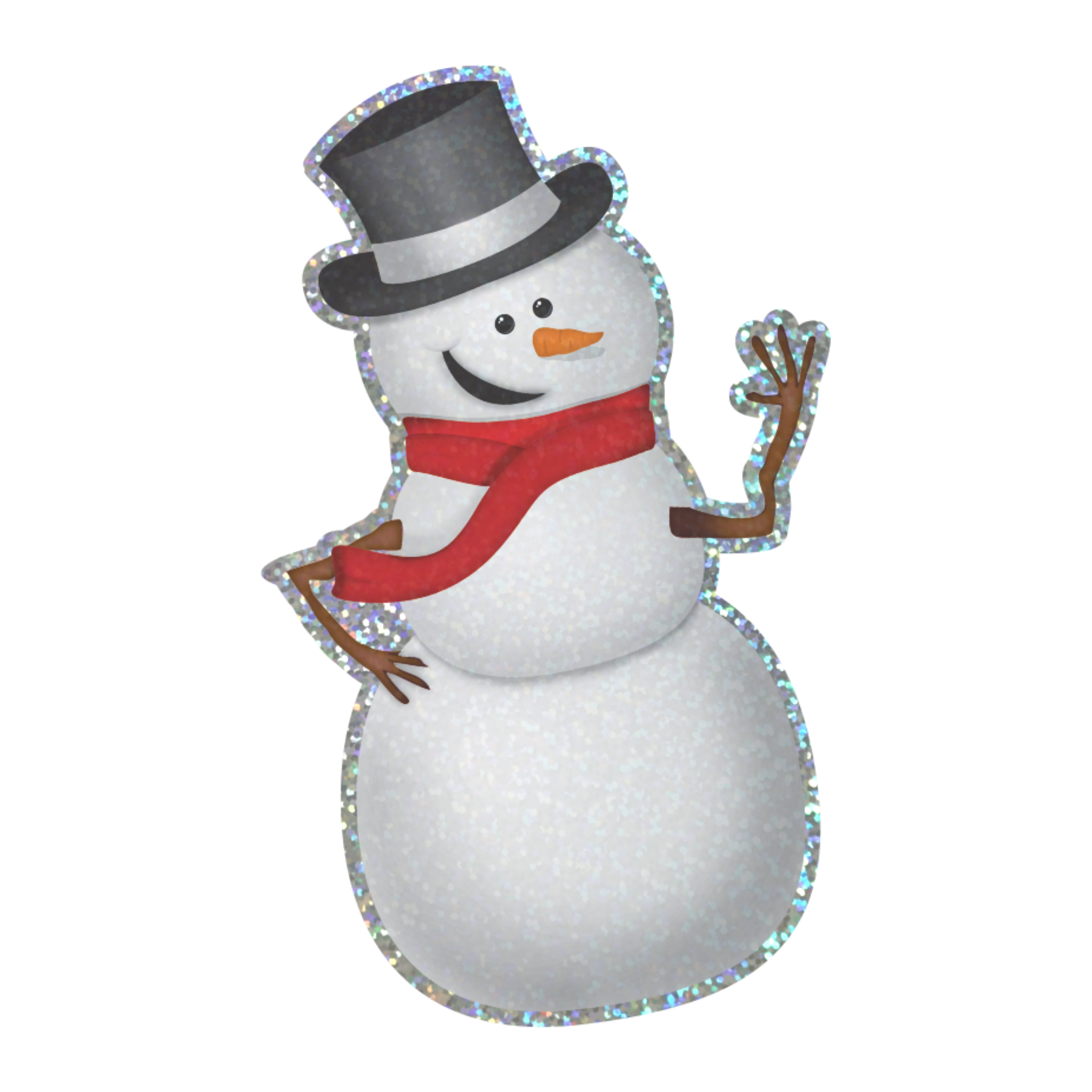Decoração de Parede Metalizada Natal Boneco de Neve