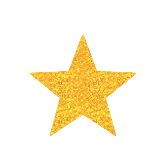 Decoração de Parede Metalizada Estrela Amarelo