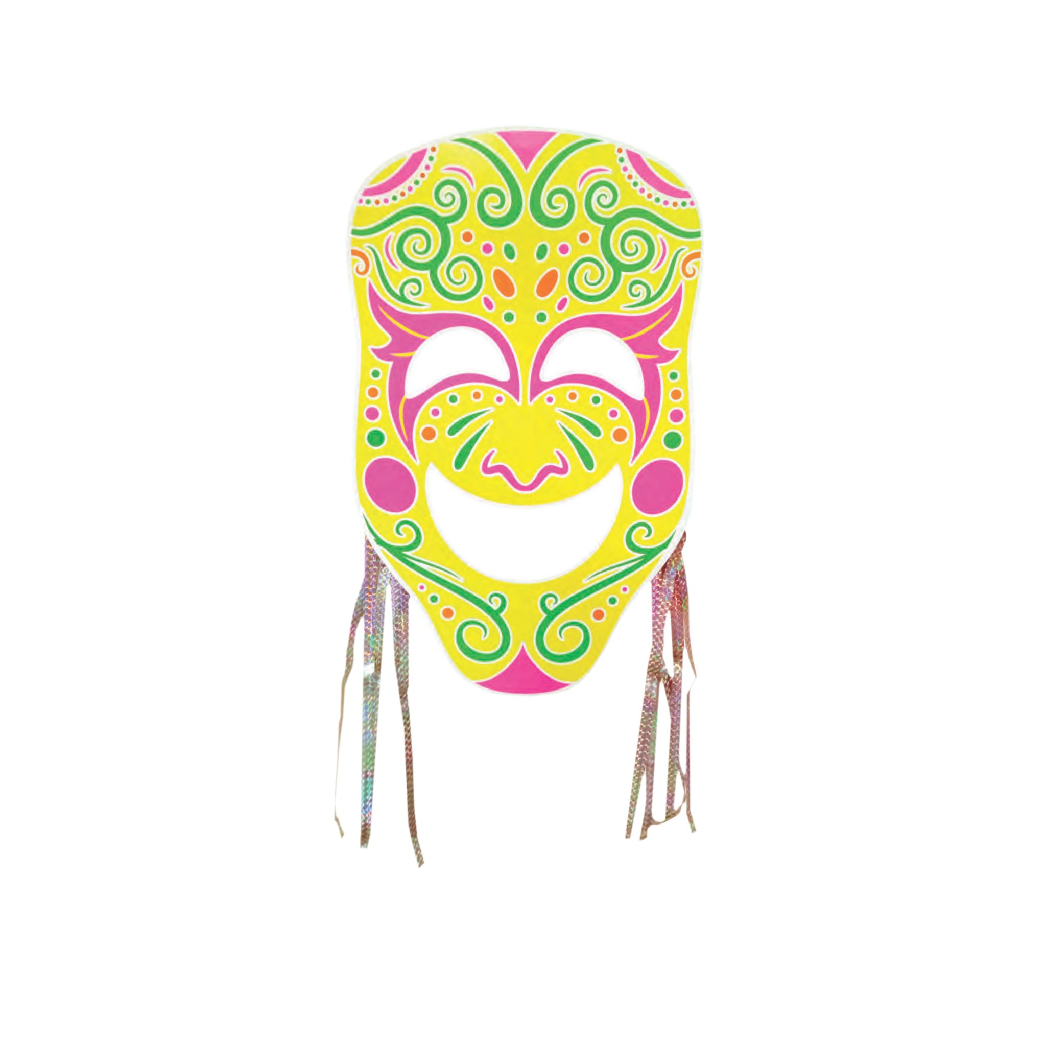 Decoração de Parede de Carnaval Máscara Amarela