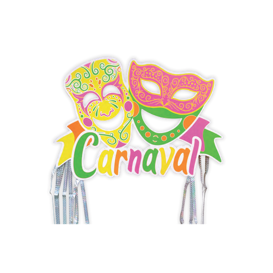 Decoração de Parede de Carnaval Máscaras Coloridas