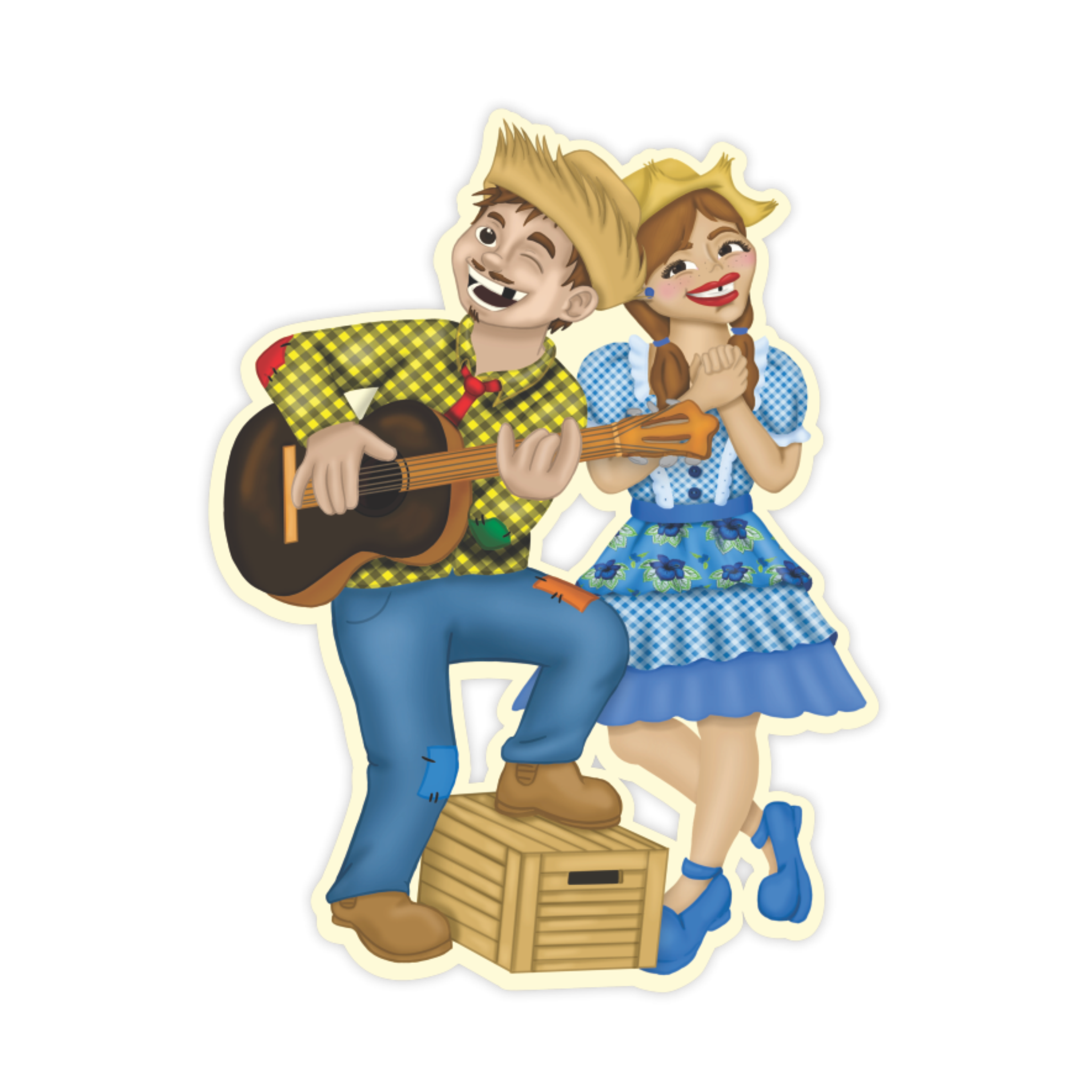 Decoração de Parede Festa Junina Dupla com Violão