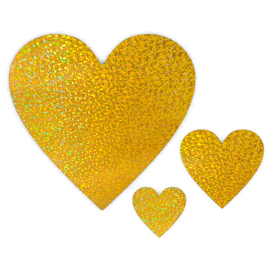 Decoração de Parede Metalizada Coração Amarelo