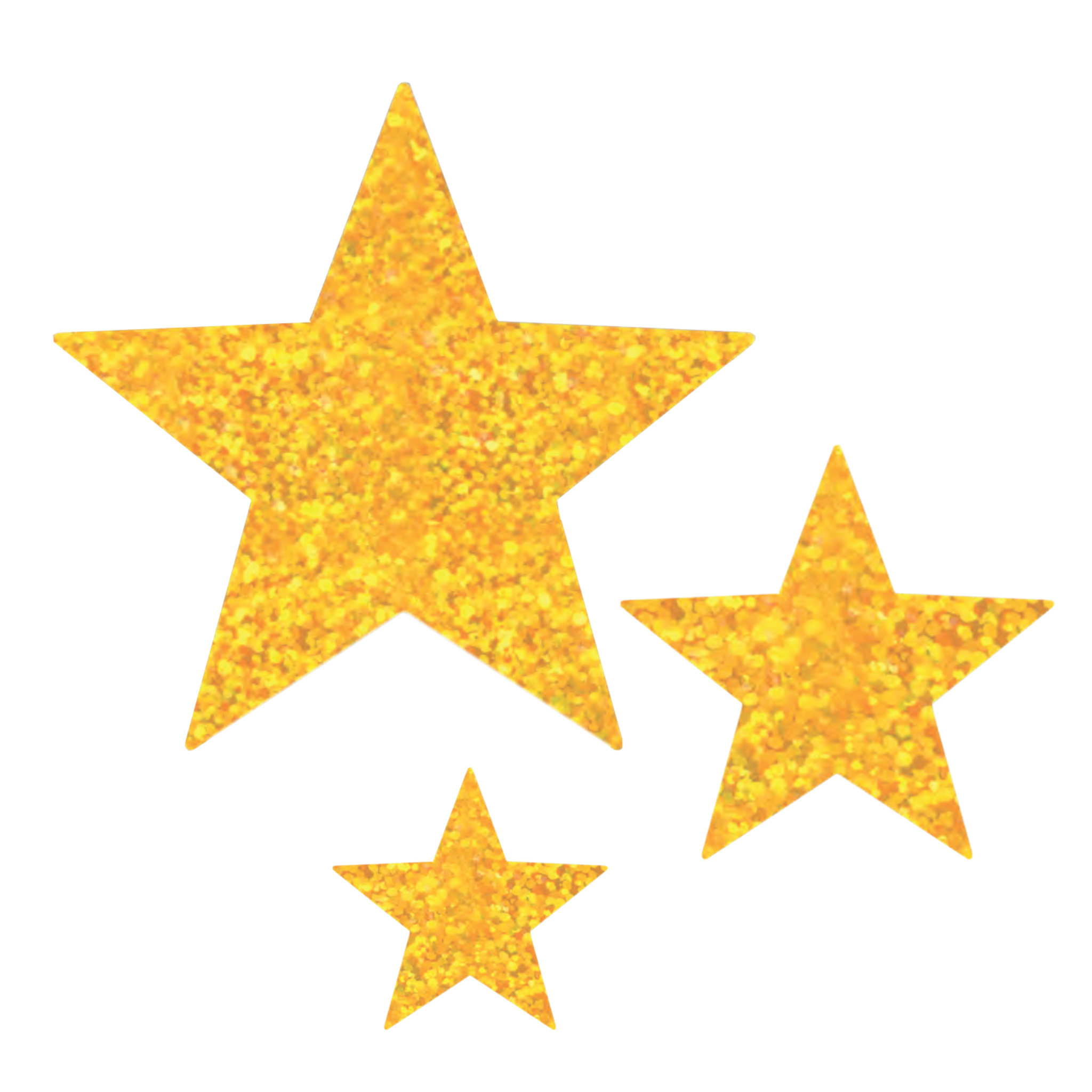 Kit de Apliques Metalizados Estrelas Amarelas