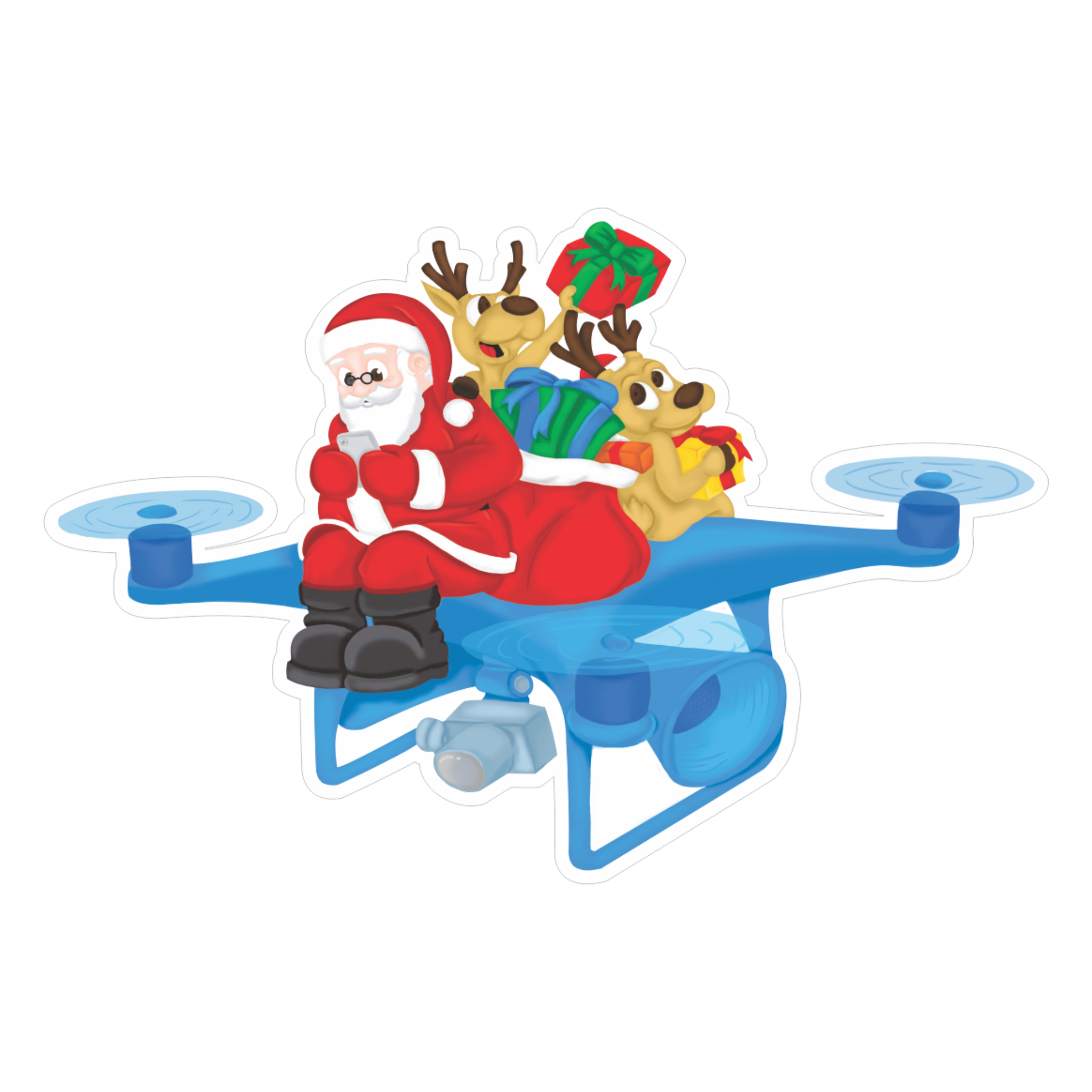 Decoração de Parede Natal Drone