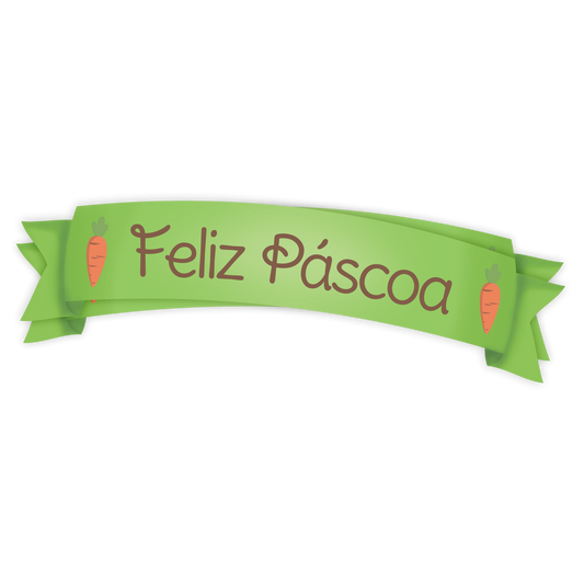 Decoração de Parede Páscoa Faixa Feliz Páscoa