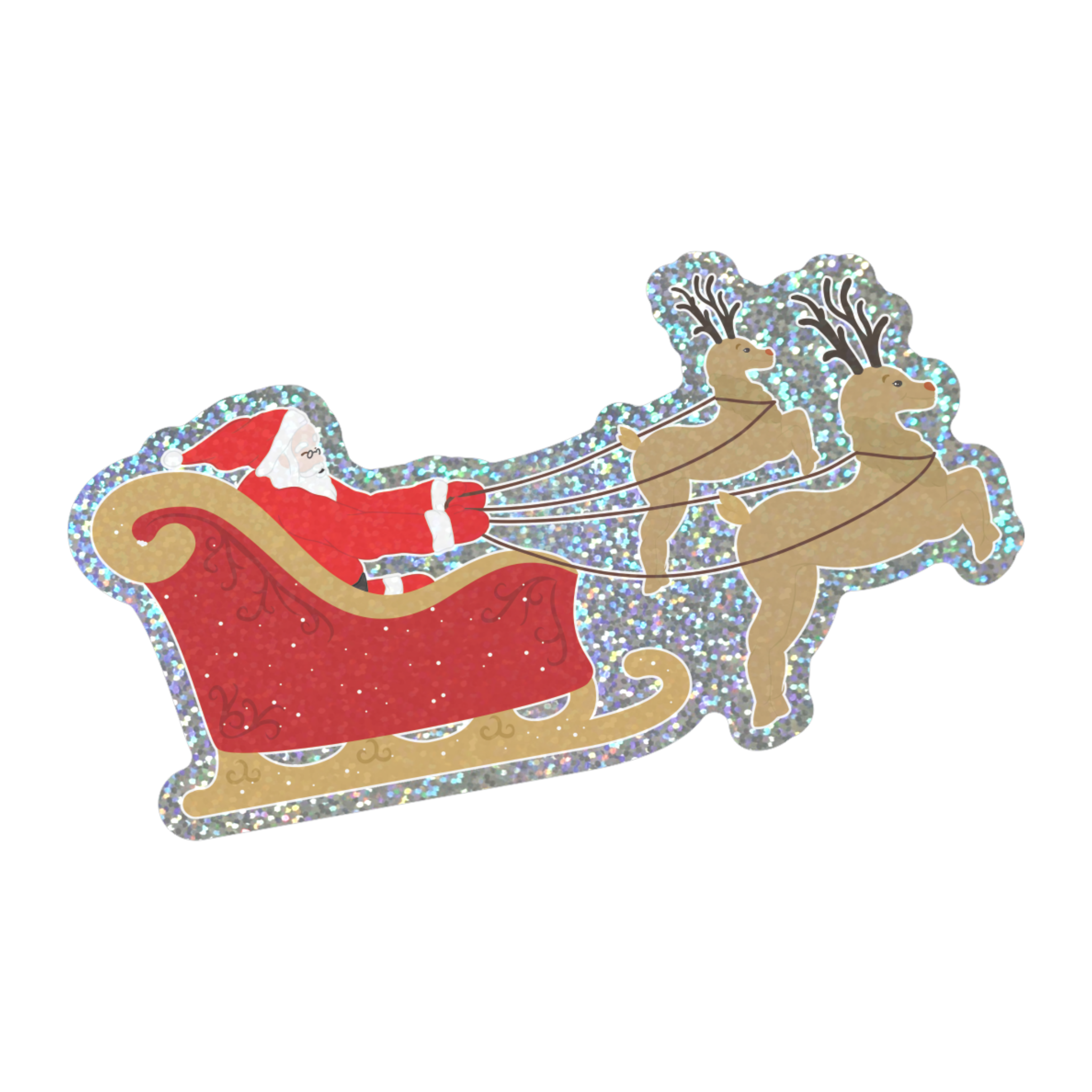 Decoração de Parede Metalizada Natal Trenó