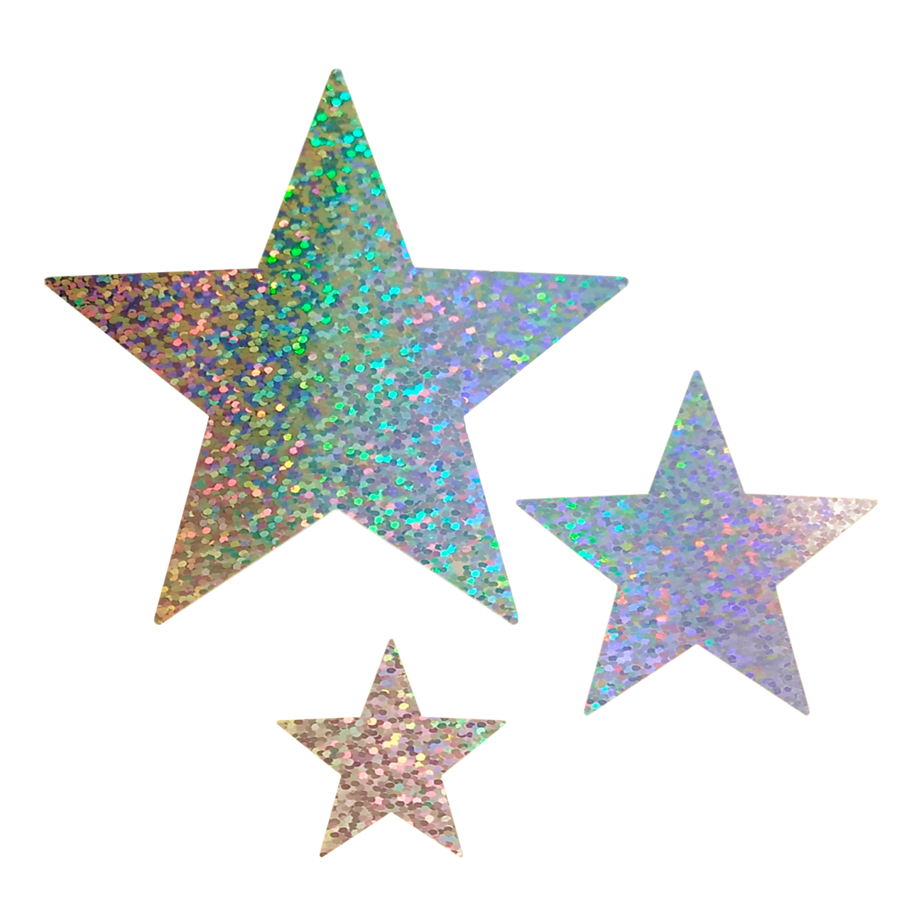 Kit de Apliques Metalizados Estrelas Pratas